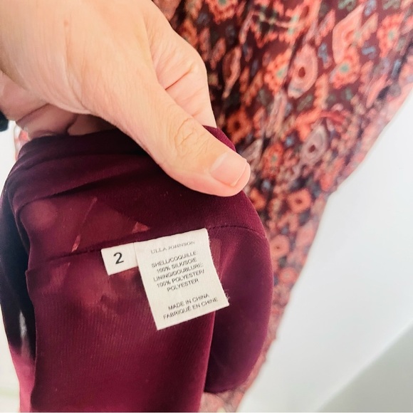 NEW Ulla Johnson Alessandra Dress Garnet Silk Southwestern Bohemian Wedding - Picture 8 of 12